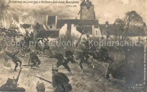 AK / Ansichtskarte Lombartzijde Lombartzyde Lombartzijle West-Vlaanderen Belgie Erstuermung WK1 