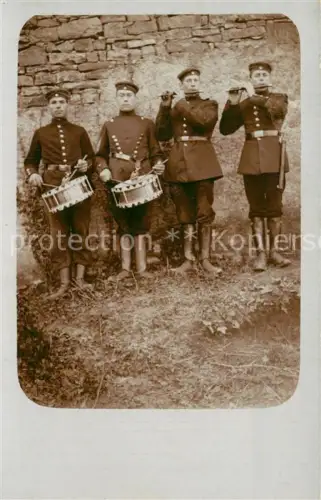 AK / Ansichtskarte 001 Regiment Bayern 001 Infanterie Muenchen Musiktrupp WK1 Trommler Foto