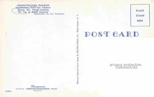 AK / Ansichtskarte Banner Elk North Carolina USA Administration Building Grandfathers Home for Children