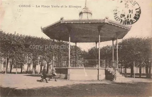 AK / Ansichtskarte Conde-sur-l Escaut Valenciennes 59 Nord La Place Verte et le Kiosque