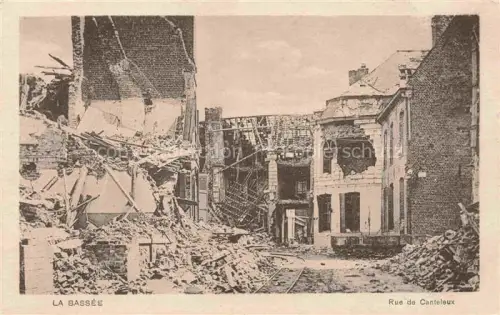 AK / Ansichtskarte LA BAssEE  LILLE 59 Nord Rue de Canteleux Ruines Grande Guerre Truemmer 1. Weltkrieg