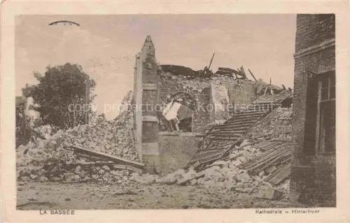 AK / Ansichtskarte LA BAssEE  LILLE 59 Nord Kathedrale Hinterfront Ruines Grande Guerre Truemmer 1. Weltkrieg