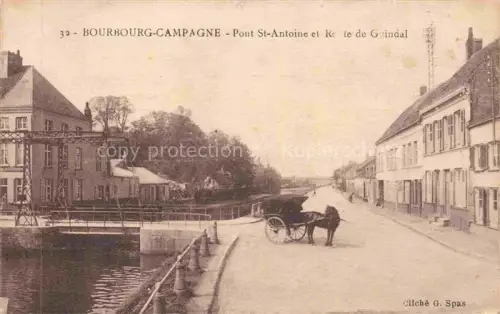 AK / Ansichtskarte Bourbourg-Campagne Dunkerque 59 Nord Pont St. Antoine et Route de Guindal