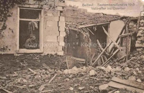 AK / Ansichtskarte Bailleul Dunkerque 59 Nord Septemberoffensive 1915 Volltreffer ins Quartier Ruines Grande Guerre Truemmer 1. Weltkrieg
