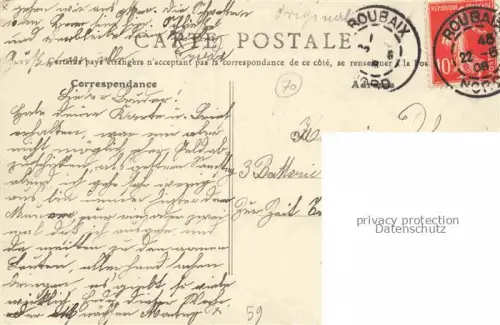 AK / Ansichtskarte ROUBAIX 59 Nord Rue de la Gare vue vers la gare