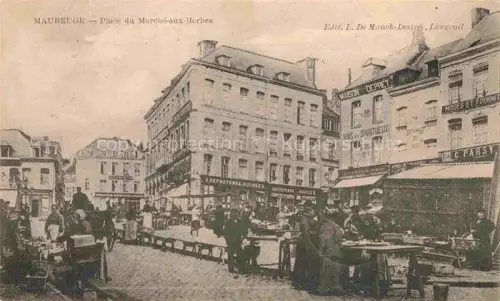 AK / Ansichtskarte Maubeuge Avesnes-sur-Helpe 59 Nord Place du Marché-aux-Herbes Feldpost Lazarettstempel