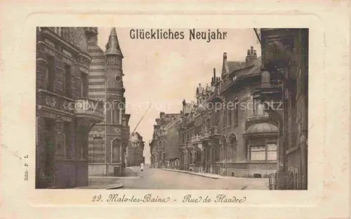 AK / Ansichtskarte Malo-les-Bains Dunkerque 59 Nord Rue de Flandre Neujahrskarte