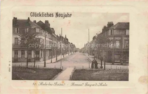 AK / Ansichtskarte Malo-les-Bains Dunkerque 59 Nord Avenue Gaspard-Malo Neujahrskarte