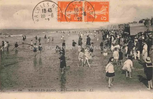 AK / Ansichtskarte Malo-les-Bains Dunkerque 59 Nord La plage à l'heure du bain