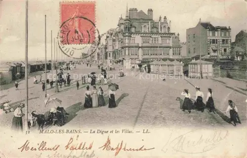 AK / Ansichtskarte Malo-les-Bains Dunkerque 59 Nord La digue et les villas