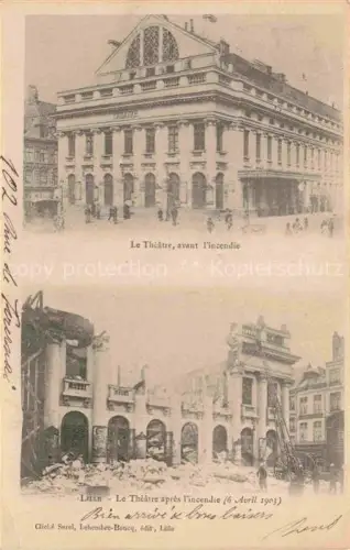 AK / Ansichtskarte LILLE 59 Nord Le Théâtre avant l'incendie