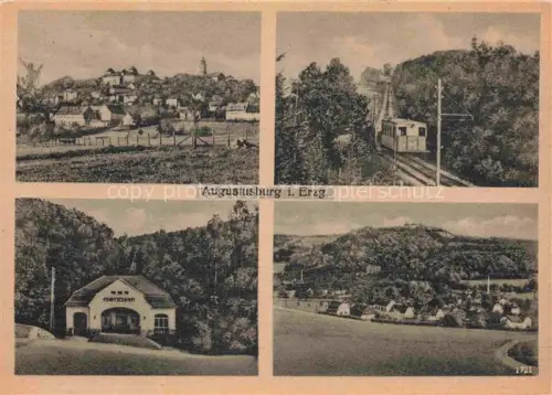 AK / Ansichtskarte Augustusburg Panorama Eisenbahn Teilansichten