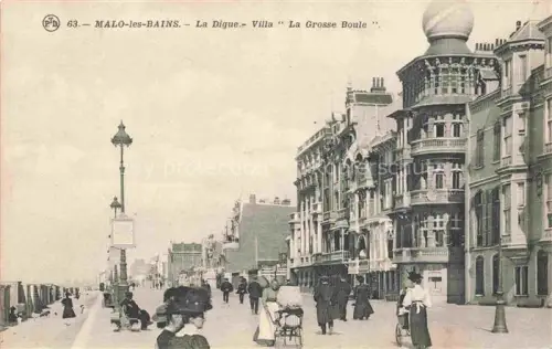 AK / Ansichtskarte Malo-les-Bains Dunkerque 59 Nord La Digue Villa La Grosse Boule