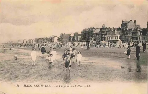 AK / Ansichtskarte Malo-les-Bains Dunkerque 59 Nord La plage et les villas