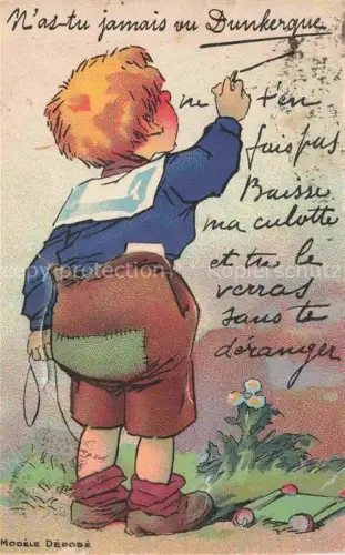 AK / Ansichtskarte DUNKERQUE Duenkirchen 59 Nord N´as-tu jamais vu Dunkerque Karikatur Kuenstlerkarte