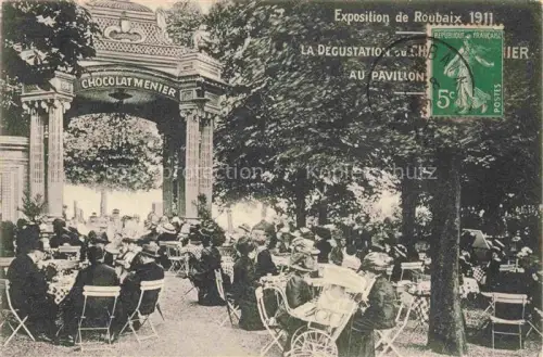 AK / Ansichtskarte ROUBAIX 59 Nord Exposition de Roubaix 1911 Pavillon Chocolat Menier Degustation
