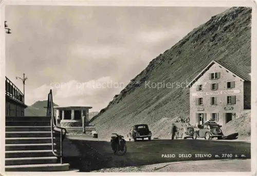 AK / Ansichtskarte Passo dello Stelvio 2750m Stilfserjochpass IT Pensione Ristorante Genziana