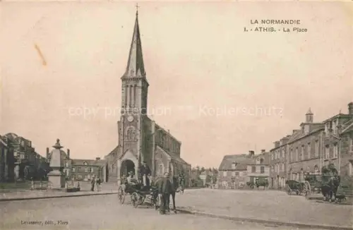 AK / Ansichtskarte Athis-de-l Orne Argentan 61 La Place et l'église
