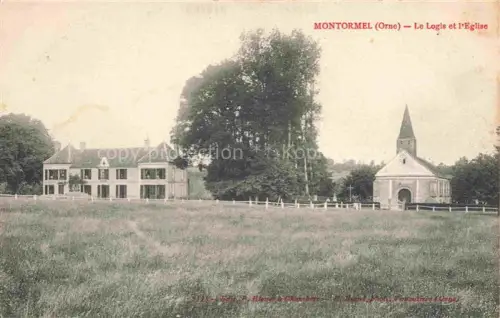 AK / Ansichtskarte Montormel Mont-Ormel Argentan 61 Orne Le Logis et l'église