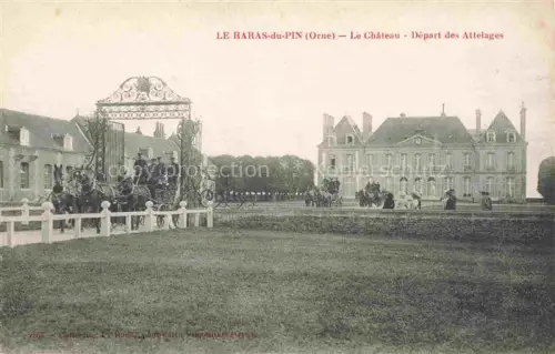 AK / Ansichtskarte Le Haras du Pin ROUEN 76 Seine-Maritime Château Départ des Attelages