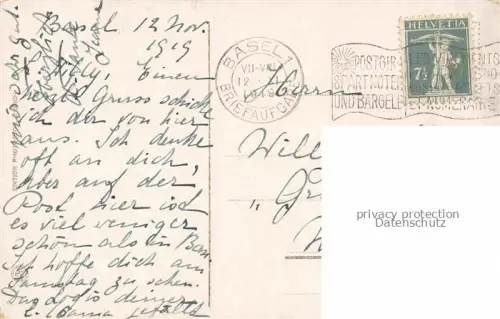 AK / Ansichtskarte BASEL BS Muenster mit Pfalz und Rheinfaehre