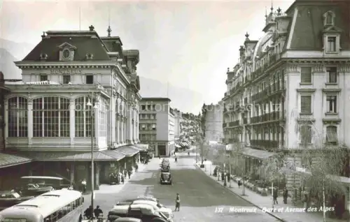 AK / Ansichtskarte MONTREUX  VD La Gare et Avenue des Alpes