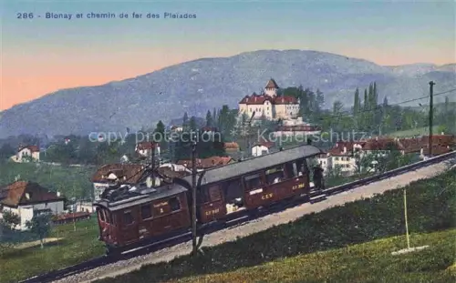 AK / Ansichtskarte Blonay-sur-Vevey Blonay-Saint-Legier VD Panorama Chemin de fer des Pleiades