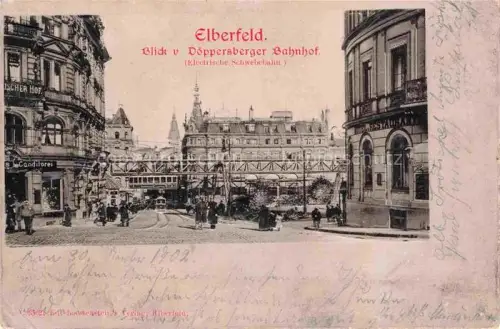 AK / Ansichtskarte Elberfeld Barmen WUPPERTAL Blick von Doeppersberger Bahnhof Elektrische Schwebebahn