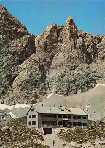 AK / Ansichtskarte Lamsenjochhuette 2501m Lamsenhuette Tirol AT mit Huettenturm