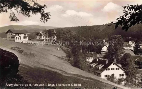 AK / Ansichtskarte Bayrisch Eisenstein Teilansicht mit Jugendherberge und Parkvilla