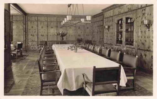 AK / Ansichtskarte Obersalzberg Berchtesgaden Berghof Wachenfeld Speisesaal Feldpost