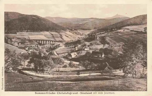 AK / Ansichtskarte Christofsgrund Krystofovo Udoli LIBEREC Reichenberg CZ Panorama mit dem Jeschken Sommerfrische