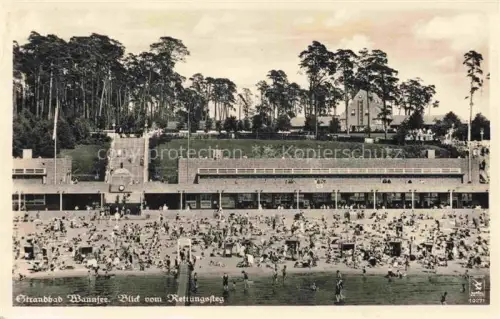 AK / Ansichtskarte Wannsee STEGLITZ-ZEHLENDORF BERLIN Strandbad Blick vom Rettungssteg