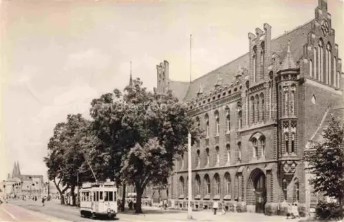 AK / Ansichtskarte FRANKFURT ODER Hauptpostgebaeude am Zehmeplatz Strassenbahn