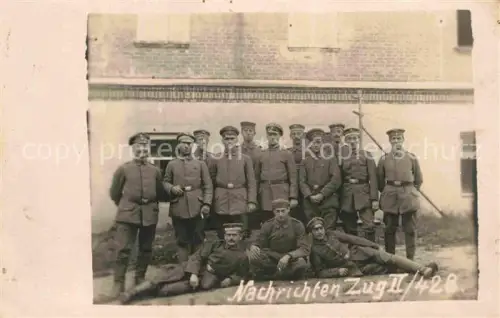 AK / Ansichtskarte Telegraphie Militaria WK1 Gruppenfoto Zug II / 428