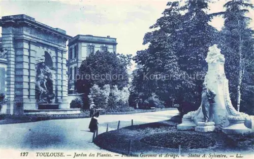 AK / Ansichtskarte TOULOUSE 31 Haute-Garonne Jardin des Plants Fontaine Garonne et Ariege Statue A Sylvestre