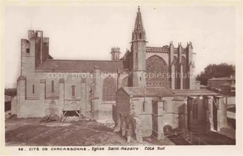 AK / Ansichtskarte CARCAssONNE 11 Aude Eglise Saint Nazaire Cote Sud