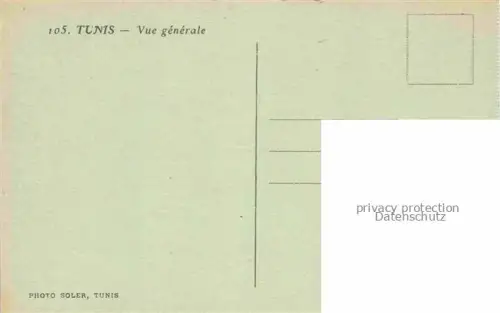 AK / Ansichtskarte TUNIS Tunesie Vue generale