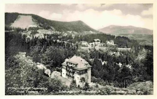 AK / Ansichtskarte Semmering Niederoesterreich AT Hotel Panhans Erholungsheim Sonnwendhof Schneeberg