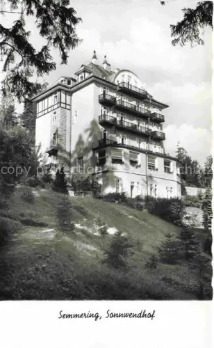 AK / Ansichtskarte Semmering Niederoesterreich AT Sonnwendhof