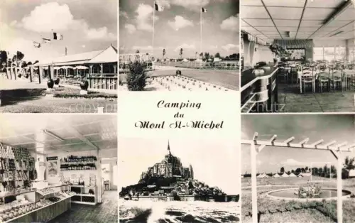 AK / Ansichtskarte Mont-Saint-Michel Le 50 Manche Camping du Mont St Michel Restaurant Schloss Brunnen Gastraum