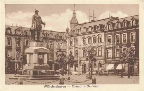 AK / Ansichtskarte Wilhelmshaven Bismarck-Denkmal Marine-Schiffpost