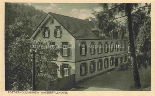 AK / Ansichtskarte Oppenau Ortenaukreis BW Post-Erholungsheim Wasserfallhotel im Lierbachtal