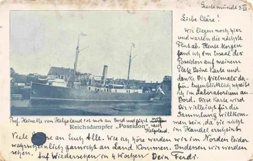 AK / Ansichtskarte Geestemuende Bremerhaven Reichsdampfer Poseidon