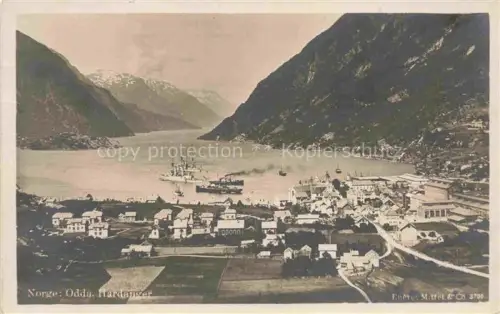 AK / Ansichtskarte Odda Odde Hardanger Norway Panorama Hafen Berge