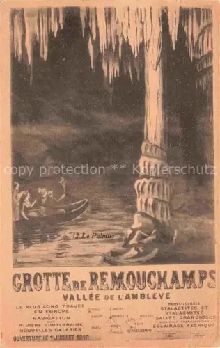 AK / Ansichtskarte Remouchamps Ambleve Belgie Grotte le palmier Dessin Kuenstlerkarte