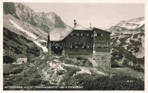 AK / Ansichtskarte Hochschwab 2278m Tragoess Steiermark AT Voisthalerhuette Berghaus Alpen