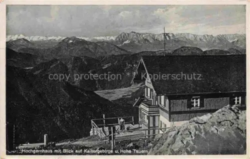 AK / Ansichtskarte Marquartstein Hochgernhaus mit Blick auf Kaisergebirge und Hohe Tauern