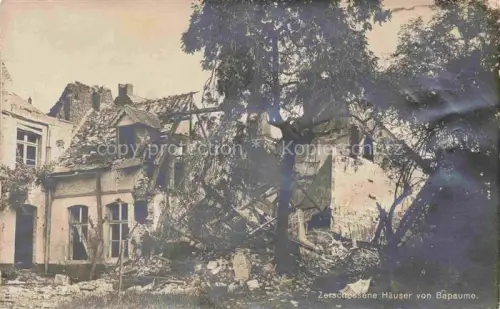 AK / Ansichtskarte Bapaume Bapaune ARRAS 62 Oise Pas-de-Calais Zerschossene Haeuser Ruines Grande Guerre Truemmer 1. Weltkrieg