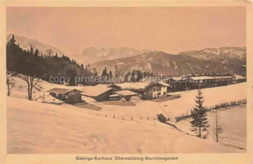 AK / Ansichtskarte Obersalzberg Berchtesgaden Gebirgskurhaus Winterpanorama Alpen